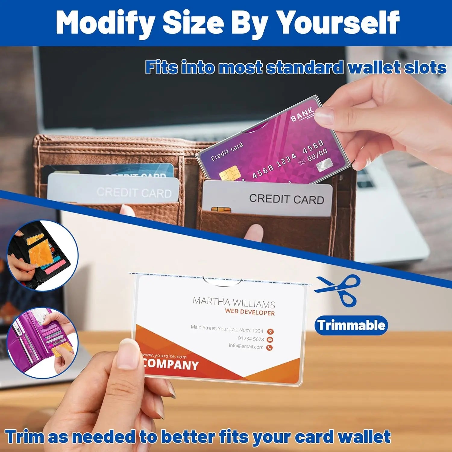 New Medicare Card Holder Protector Sleeves, 12Mil Clear PVC Waterproof Medical/Credit Card, Business/Social Security Card Protector