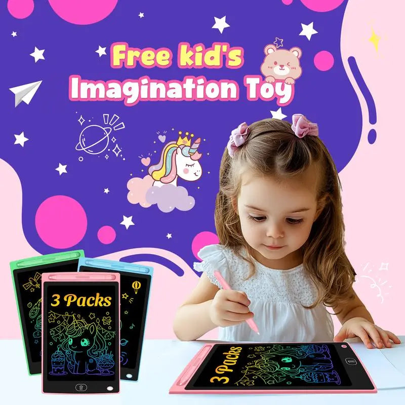 8.5 in LCD Writing Tablet Devices for Kids - Durable, Portable, Erasable Reusable Toddler Doodle Screen, Educational School Learning Toys, Perfect Cool Gifts for 3-8 Year Old Boys